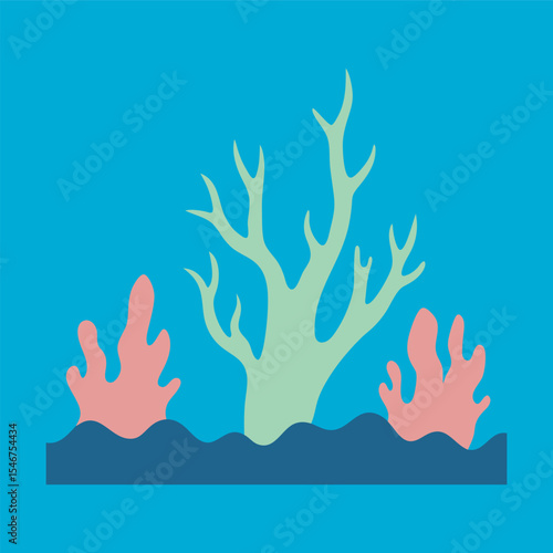 Coral Bleaching Ghost Sea Life Illustration