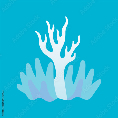 Coral Bleaching Ghost Ocean Silhouette Design