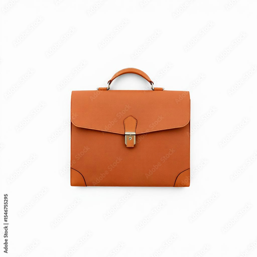 stylish and elegant leather briefcase positioned against a light gray textured background. The briefcase is made of high-quality brown leather with a smooth, polished finish, showcasing a rich stylish and elegant leather briefcase positioned against a light gray textured background. The briefcase is made of high-quality brown leather with a smooth, polished finish, showcasing a rich