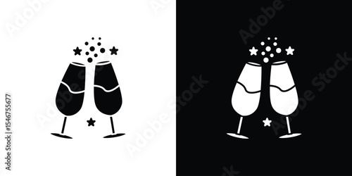 Cheers icon of a flat style vector