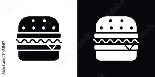 Cheese burger icon of a flat style vector