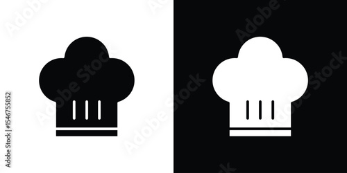 Chef hat icon of a flat style vector