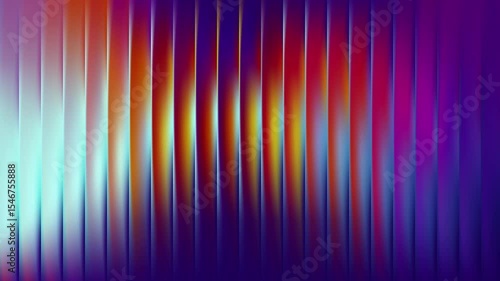 Gradient Background Abstract Glass Neon Fractal Blur Pattern. Blue Aura Glossy mesh hologram effect with multicolored fluid distortion. Neon poster wallpaper featuring soft light. 4k Seamless loop.