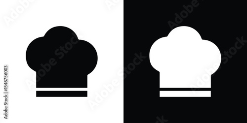 Chef hat icon of a flat style vector