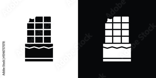 Chocolate icon of a flat style vector