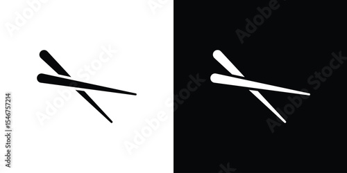 Chopsticks icon of a flat style vector