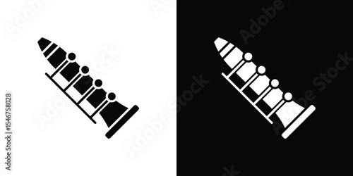 Clarinet icon of a flat style vector