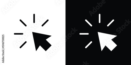Click icon of a flat style vector