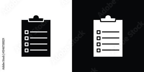 Clipboard icon of a flat style vector