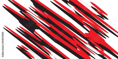 Abstract black and white red background with zigzag lines and spikes pattern.