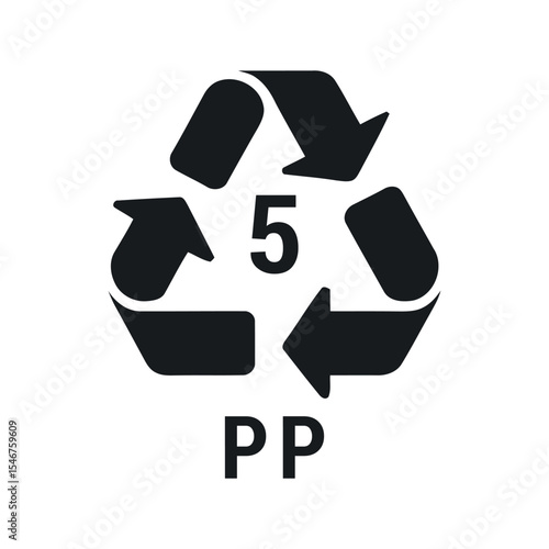 Recycling Symbol Plastic Number 5 PP Polypropylene