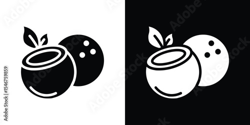 Coconut icon of a flat style vector