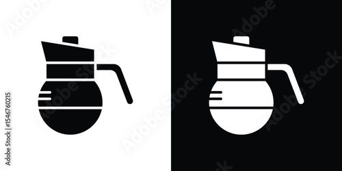 Coffee pot icon of a flat style vector