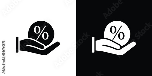 Commission icon, vector design art.