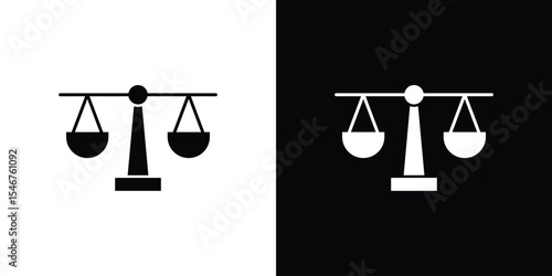 Compare icon of a flat style vector