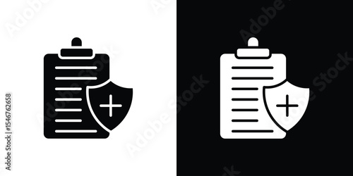 Contract Coverage icon of a flat style vector
