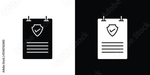 Contract coverage icon of a flat style vector