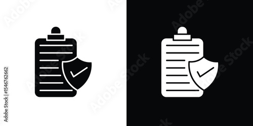 Contract coverage icon of a flat style vector