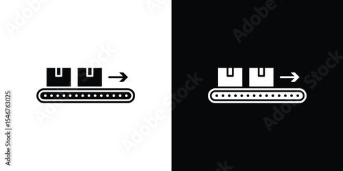 Conveyor belt icon of a flat style vector