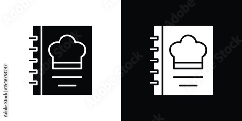 Cookbook icon of a flat style vector