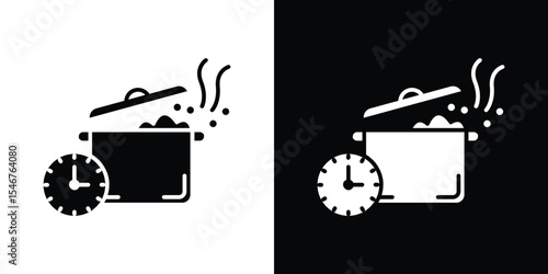 Cooking time icon of a flat style vector