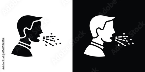 Cough icon of a flat style vector