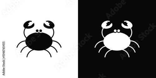 Crab icon of a flat style vector