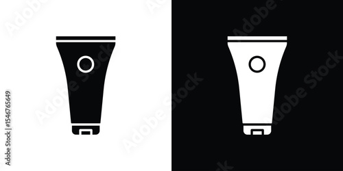 Cream tube icon of a flat style vector