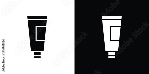 Cream tube icon of a flat style vector