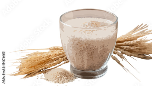 A glass of water soluble psyllium husk dietary fiber improves digestion effectively
