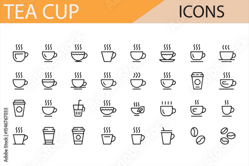 Collection of Hot Beverage Cups in Vector Art

