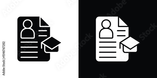 Curriculum icon of a flat style vector