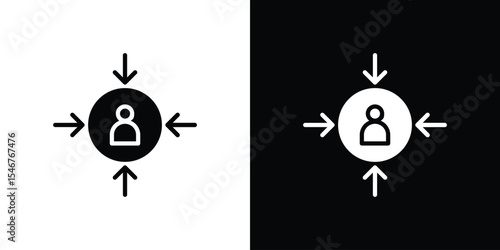 Customer centricity icon of a flat style vector