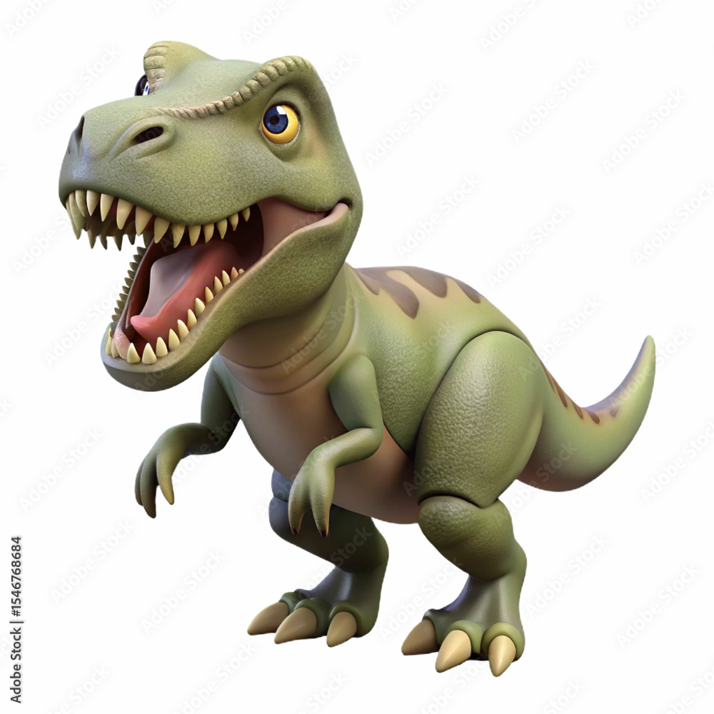 Fototapeta premium Isolated tyrannosaurus rex on a white background