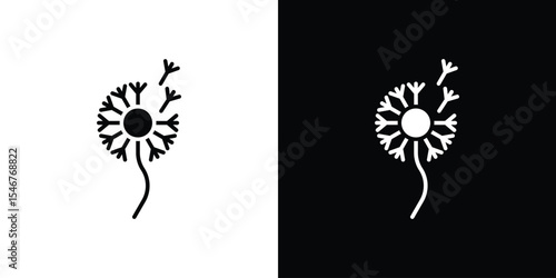 Dandelion icon of a flat style vector