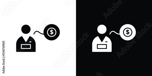 Debt icon of a flat style vector