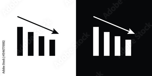 Decrease icon of a flat style vector