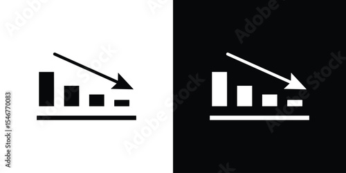 Decrease icon of a flat style vector