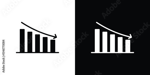 Decrease icon of a flat style vector