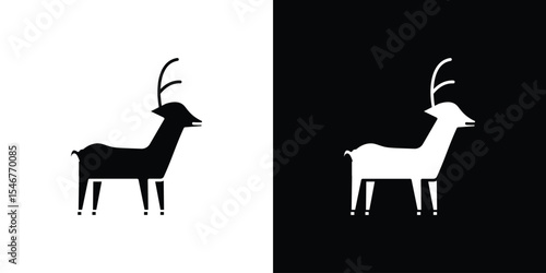 Deer icon of a flat style vector