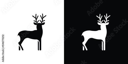 Deer icon of a flat style vector