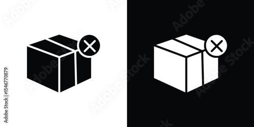 Delivery cancelled icon of a flat style vector