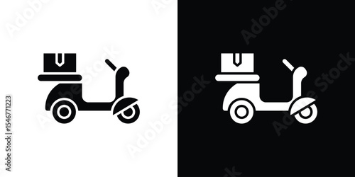 Delivery scooter icon of a flat style vector