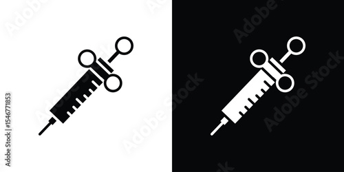 Dental needle icon of a flat style vector