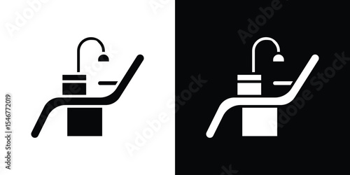 Dentist chair icon of a flat style vector