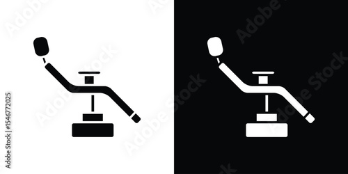 Dentist chair icon of a flat style vector