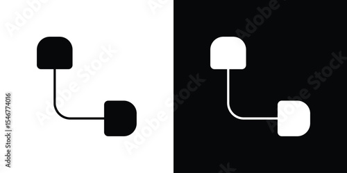 Diagram nested icon of a flat style vector