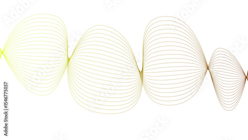 Vector curvy abstract line art wavy flowing dynamic blue white background in concept music or sound, wave, wind, information flow