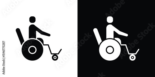 Disabled icon of a flat style vector