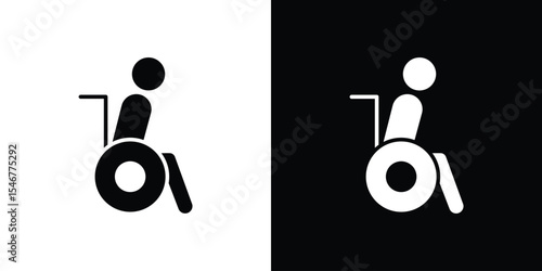 Disabled icon of a flat style vector